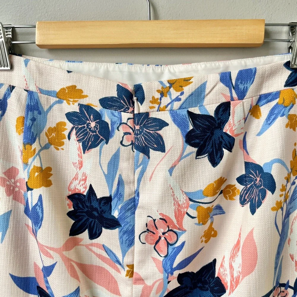 J. Crew Factory Skirt Women's 14 New NWT Pink Floral Office Feminine Preppy